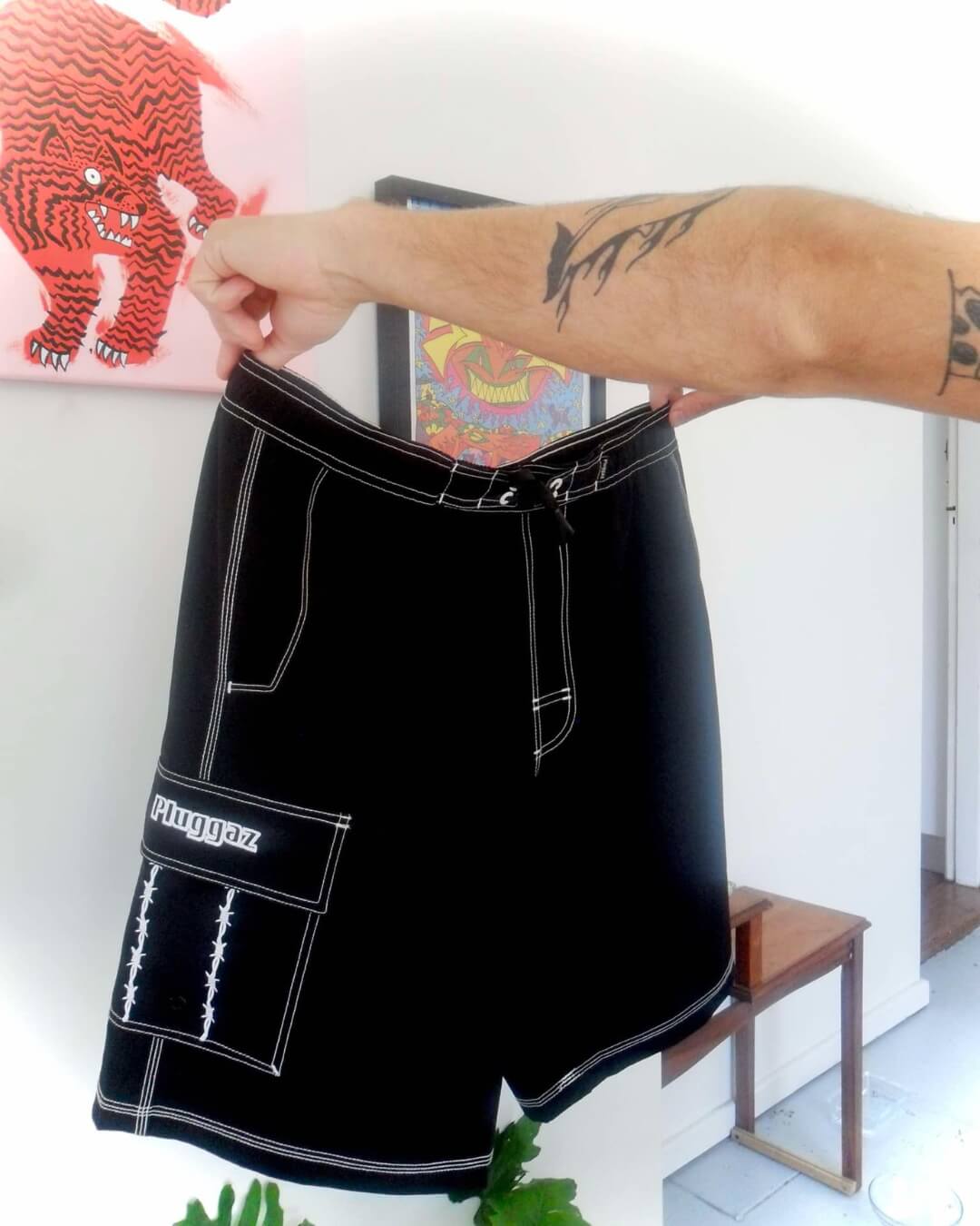 BARBED BOARDIES, BLACK