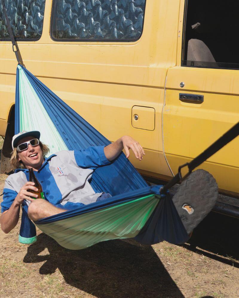 RECYCLED HAMMOCK, AQUA