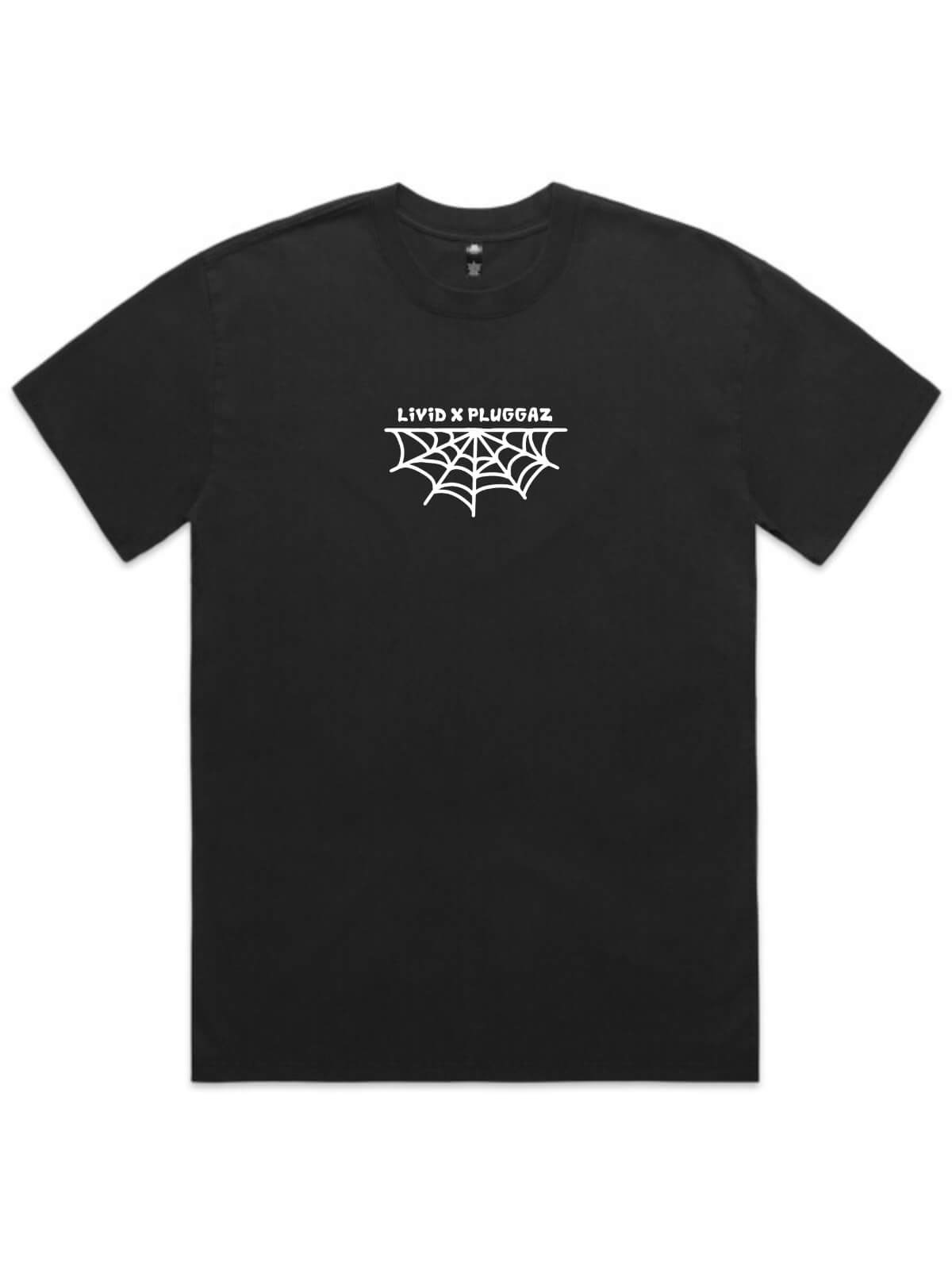 PLUGGAZ X LIVID TEE, FADED BLACK