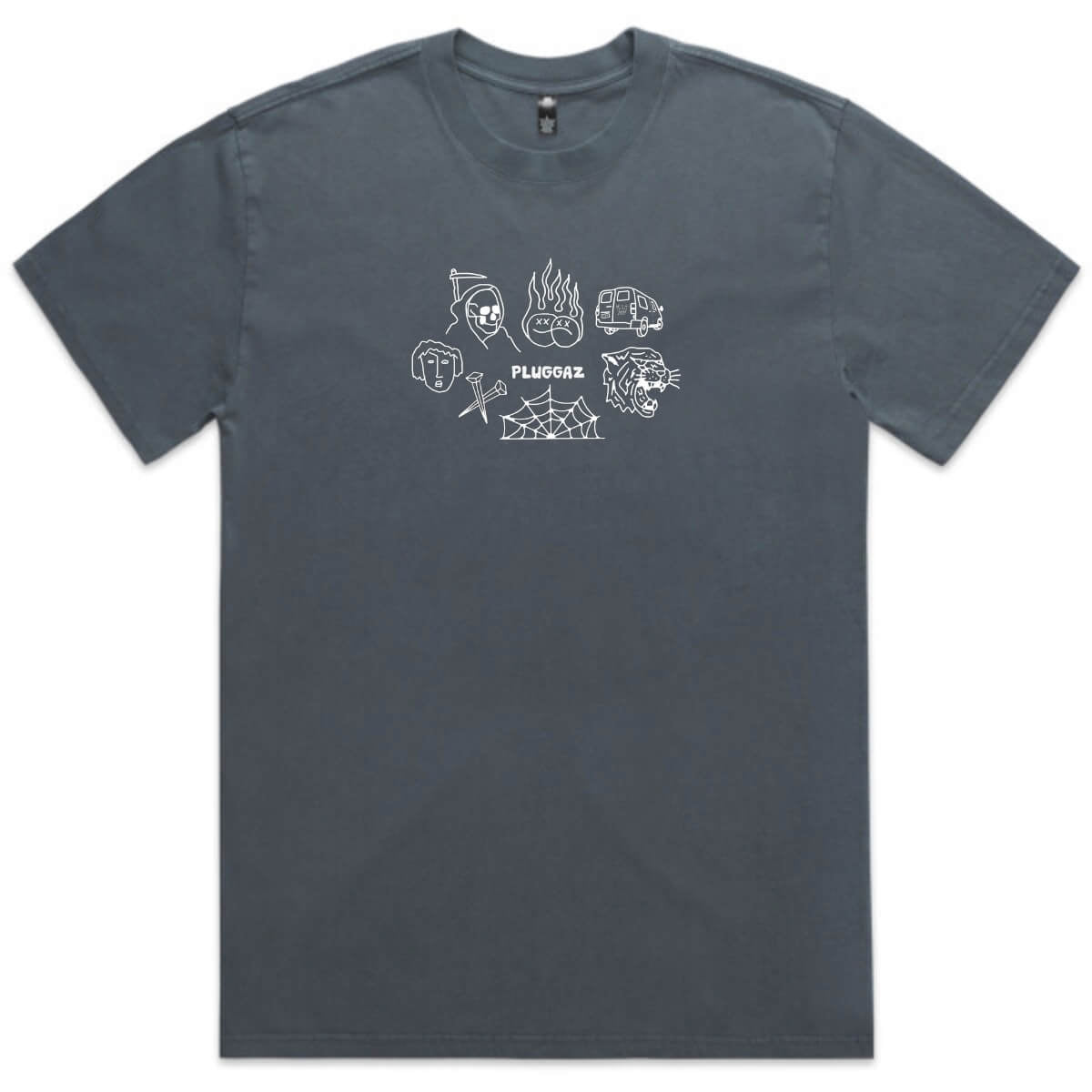 PLUGGAZ FLASH TEE, INDIGO
