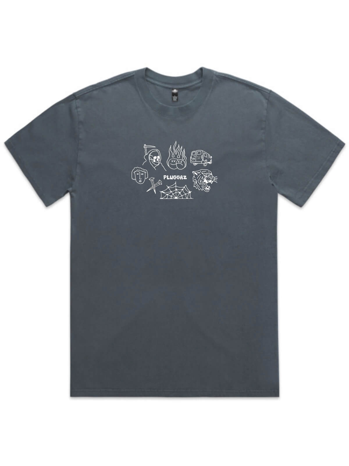 PLUGGAZ FLASH TEE, INDIGO